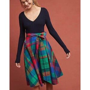Anthropologie Plaid Multicolor Skirt